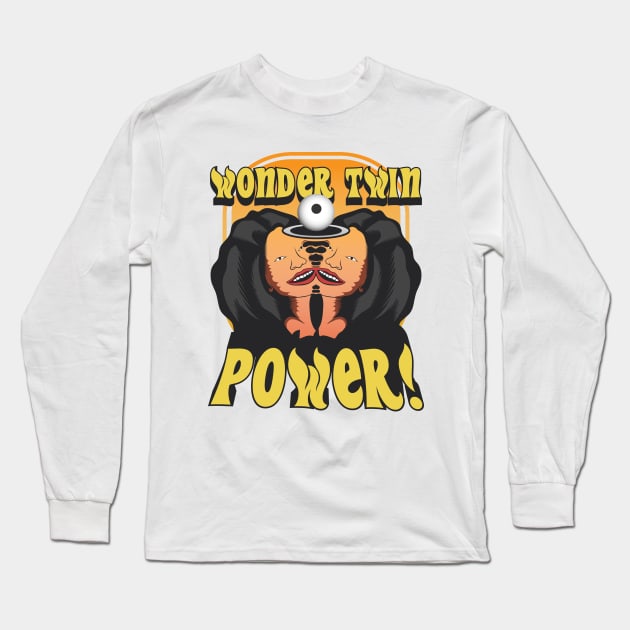 Wonder Twin Power Retro Long Sleeve T-Shirt by Mandegraph